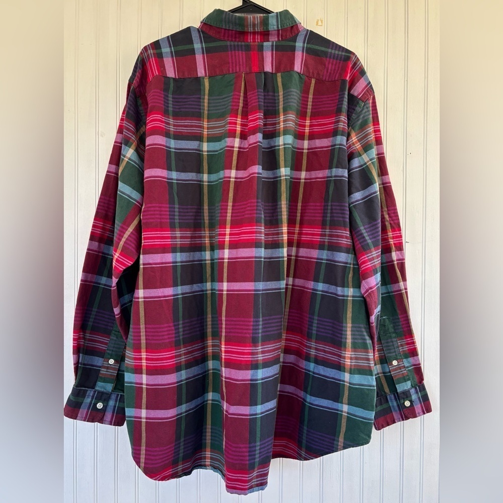 POLO Ralph Lauren Men's Plaid Long Sleeve Button Down Shirt Preppy Size 2XB - Picture 2 of 8